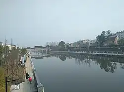 A bridge over a river in Qichun County