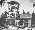 Another view of the temporary headframe.