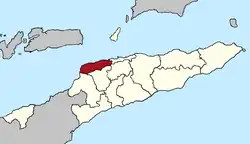 Map of Timor-Leste highlighting the Municipality