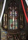 Stained glass window above the main altar