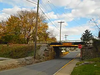 Looking north