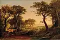 A Mountain Glimpse by Jasper Francis Cropsey, 1854