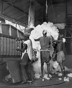 Cotton being processed in Niono, c. 1950.