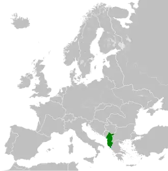 The Italian protectorate of Albania in 1942