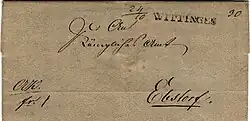 Image 91834 pre-adhesive mail with Wittingen straight-line town handstamp to Ebsdorf (from Postal history)