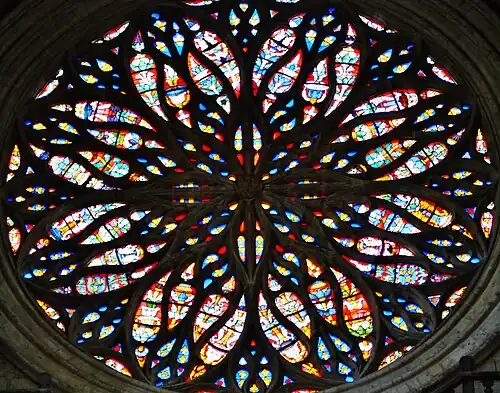 High Gothic rose window of the west facade (1221–1230)