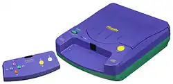Playdia, created by Bandai. A console consisting of simple multiple choice games. Released in Japan on September 23, 1994.