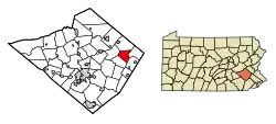 Location of District Township in Berks County, Pennsylvania