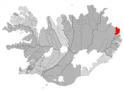 Location of the Municipality of Borgarfjarðarhreppur