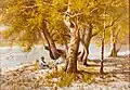 Boy Resting in the Woods by Unknown, c. 1900