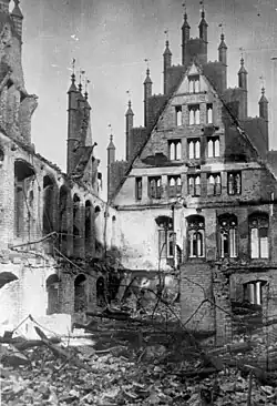 Interior bomb damage during World War II
