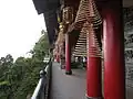 Red pillar of the temple.