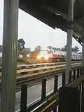 Lokal Bandung Raya arriving at Cicalengka station