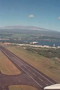 Hilo International Airport, with Mauna Kea in the back