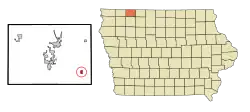 Location of Terril, Iowa