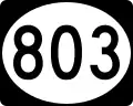 Highway 803 marker