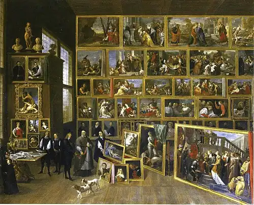 Gallery of Archduke Leopold Wilhelm in Brussels (Petworth) (collection Petworth House)