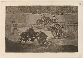 Νο. 29: Pepe Illo haciendo el recorte al toro ("Pepe Illo cuts away at the bull")