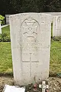 Albert French's grave at Hyde Park Corner (Royal Berks) Cemetery