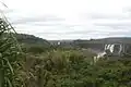 Distant view of waterfall