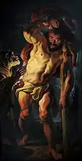 St Christopher Carrying the Christ Child by Jacob Jordaens, c. 1625–1630