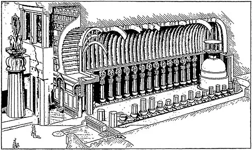 Karla Chaitya section in perspective.