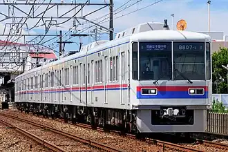 Set 8807 in Keisei livery in July 2025