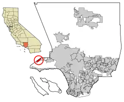 Location of Westlake Village in Los Angeles County