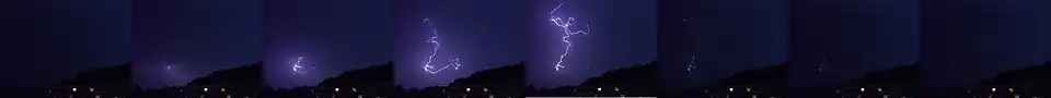 Image 8Lightning sequence (Duration: 0.32 seconds) (from Atmospheric electricity)