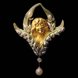 ‘Flora’, Art Nouveau brooch