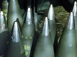 Fuzes fitted to M107 155&nbsp;mm artillery shells, circa 2000
