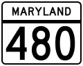 Maryland Route 480 marker