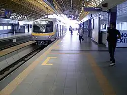 The station's platform area in 2011