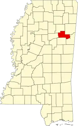 State map highlighting Clay County