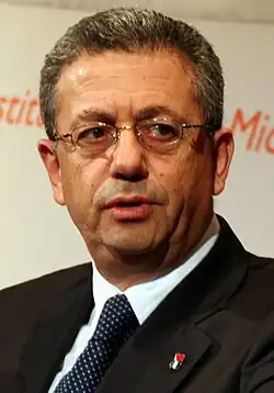 Barghouti participating in a virtual HowlRound Theatre Commons panel in 2024