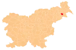 The location of the Municipality of Sveti Tomaž