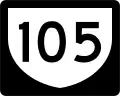 Highway 105 marker