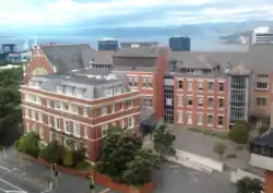 Stout Building, Victoria University, Wellington (on the left)