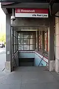 Entrance to the subway station on State Street