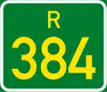 Regional route R384 shield