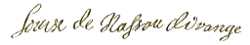 Louise Henriette of Nassau's signature