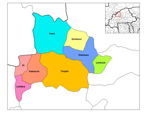 Di Department location in the province