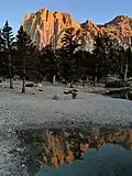 Sunrise on Thor Peak, from Mt. Whitney Trail