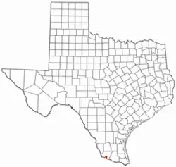 Location of Rio Grande City in the U.S. state of Texas