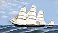 Three-Masted American Barque Samar by Unknown, 1875-1890