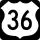 U.S. Route 36 Spur marker