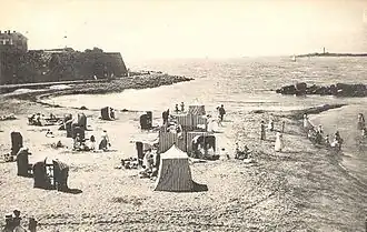 Varberg beach (postcard)