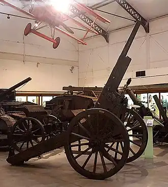 A Krupp 7.7 cm FlaK L/35 AA gun at the Musée royal de l'armée, Brussels.