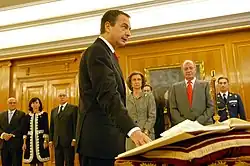José Luis Rodríguez Zapatero taking office for the second time in 2008.