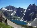 Glory Mountain (left) and Trapper Lake